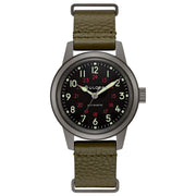 Bulova Hack Watch 98A255 - cinturino verde - cassa acciaio - quadrante nero